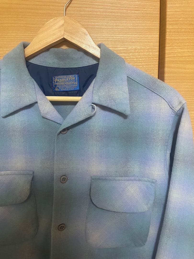 トップス 70S PENDLETON OMBRE CHECK WOOL SHIRT