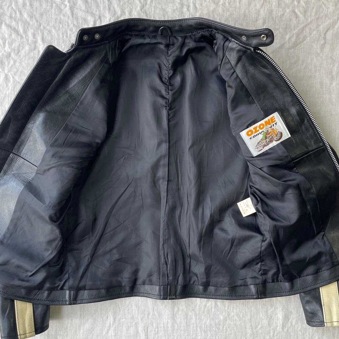 【希少】OZON COMMUNITY 八の字 シングルライダースジャケット