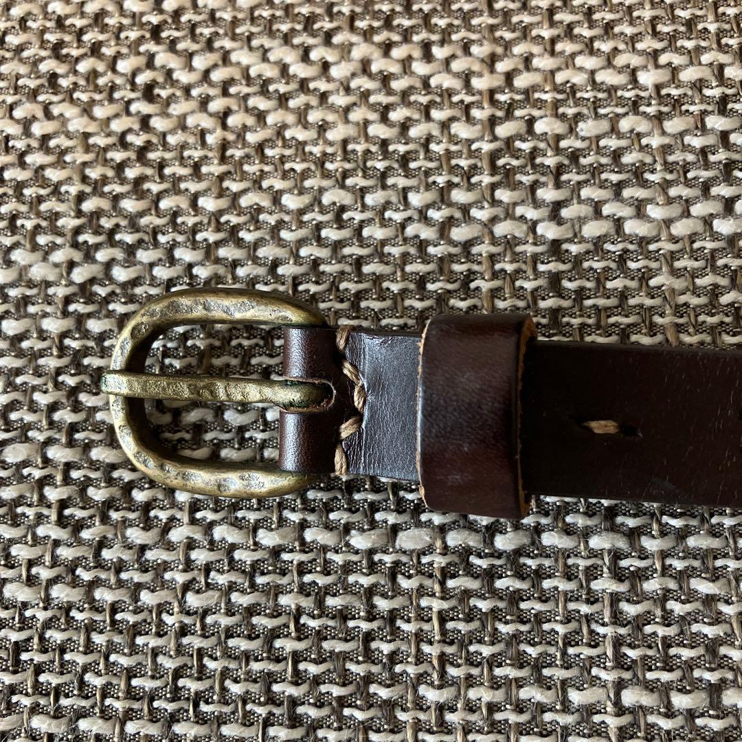 エンリーベグリン　レザーベルト　オミノファミリー　ダークブラウン