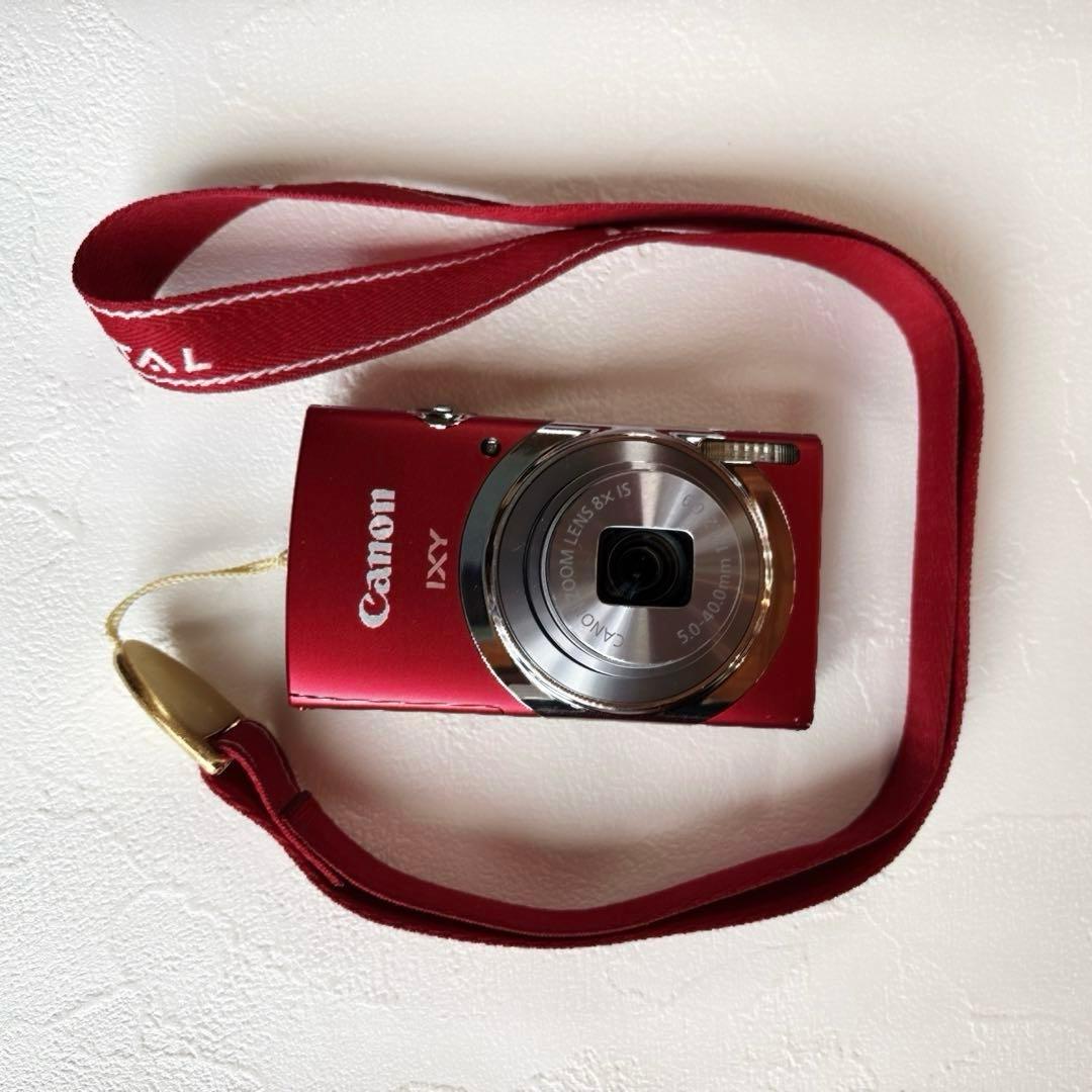中古品　Canon キャノンIXY 130 コンパクトデジタルカメラ　レッド