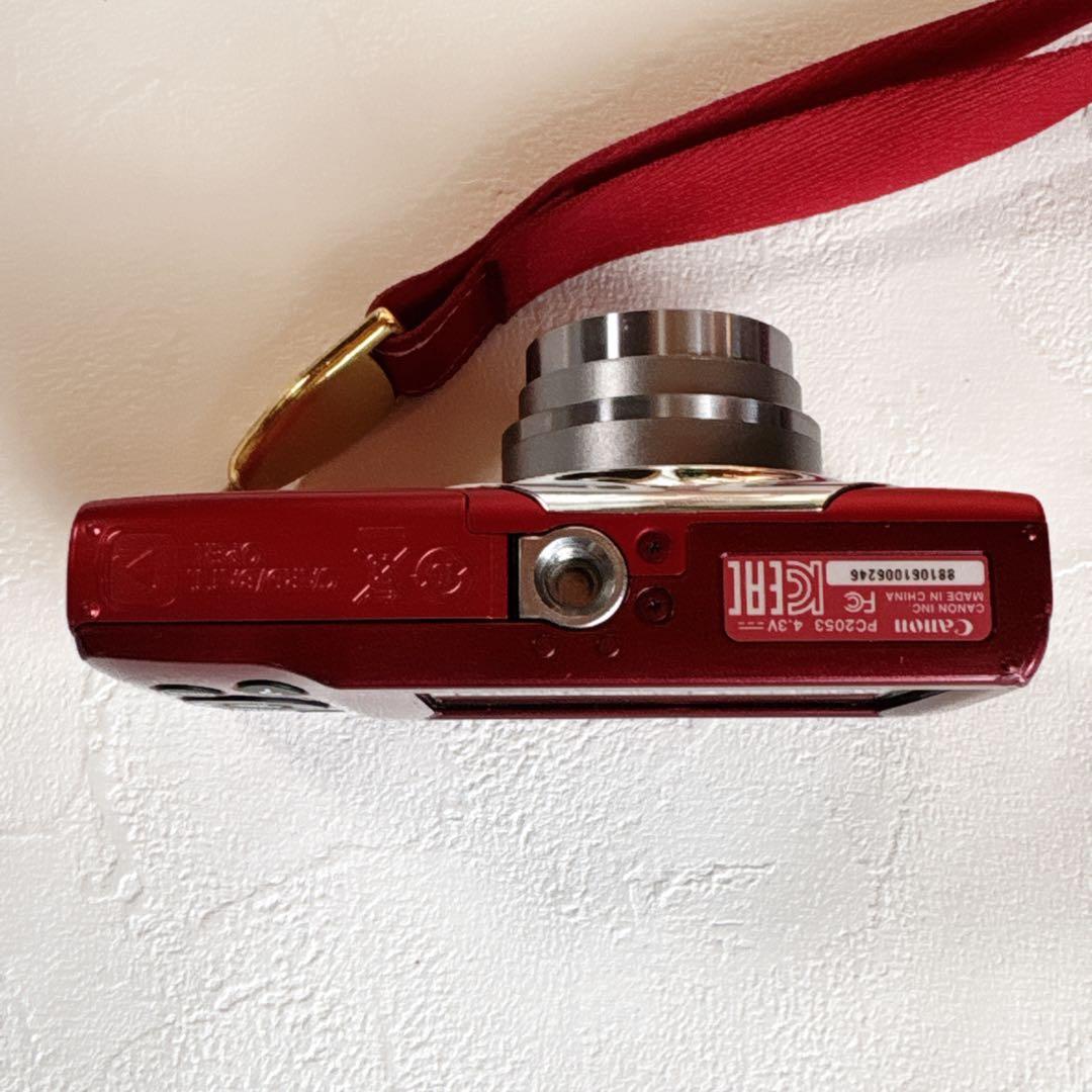 中古品　Canon キャノンIXY 130 コンパクトデジタルカメラ　レッド