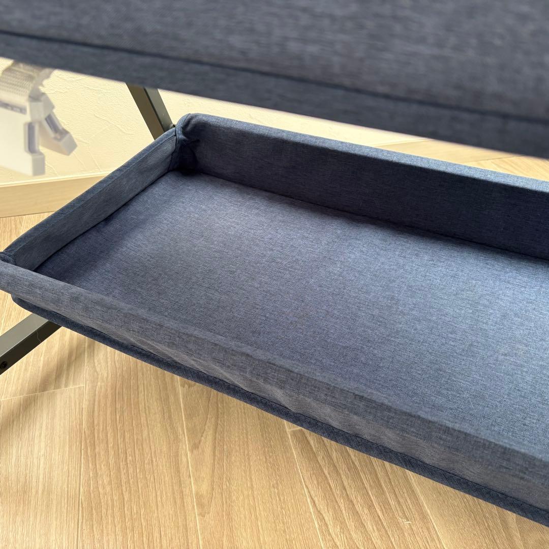 【yuka】HZDMJ折りたたみベビーベッド ネイビー