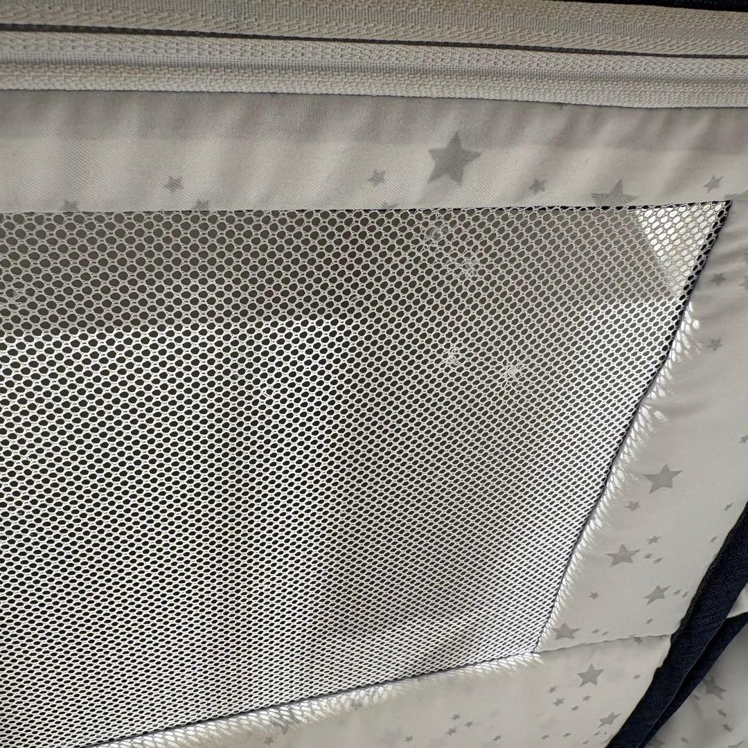 【yuka】HZDMJ折りたたみベビーベッド ネイビー