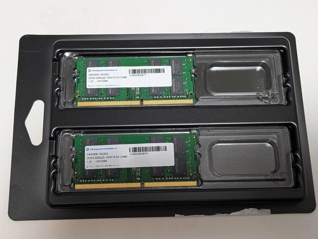 ドスパラセレクト 16GB x2 DDR4 3200MHz メモリー