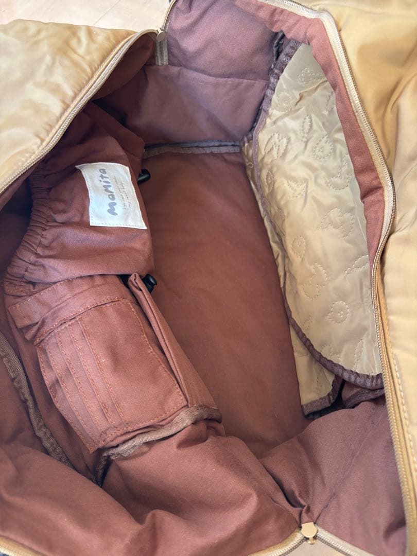 mamita Mother's Bag キャラメル&チョコレート　マザーズバッグ