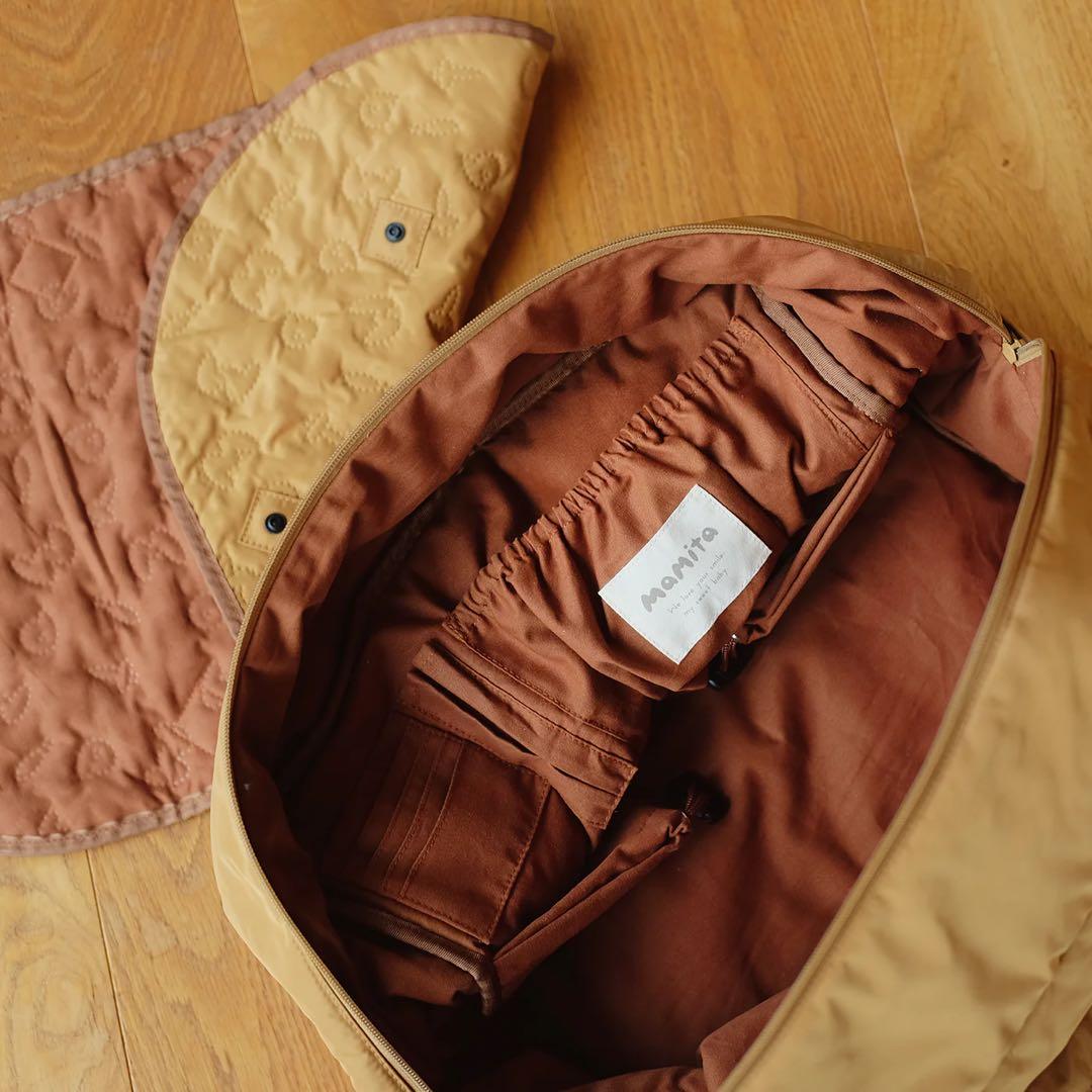 mamita Mother's Bag キャラメル&チョコレート　マザーズバッグ