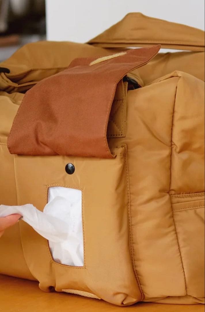 mamita Mother's Bag キャラメル&チョコレート　マザーズバッグ