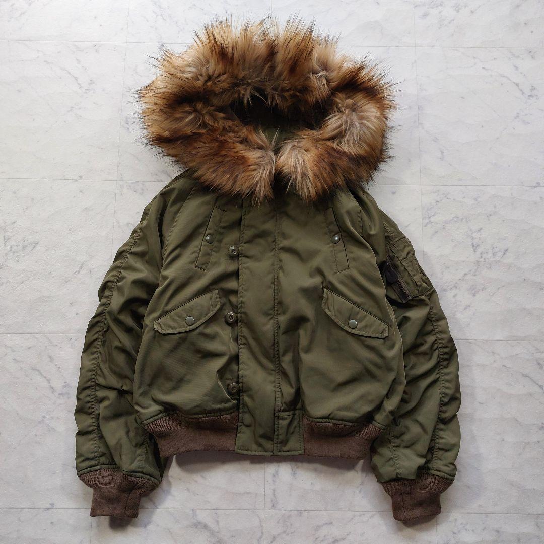 美品 マウジー MOUSSY N-2B ミリタリージャケット F カーキ