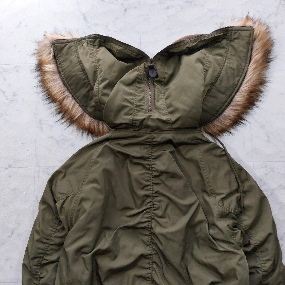 美品 マウジー MOUSSY N-2B ミリタリージャケット F カーキ