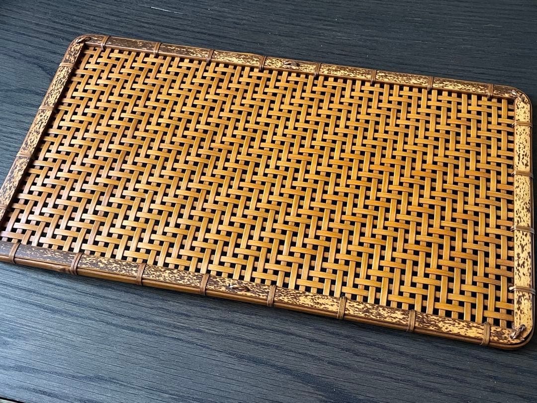 吉田佳道　四ツ目膳　竹工芸