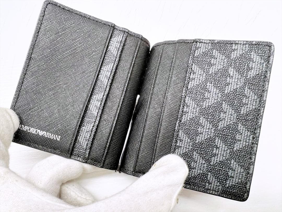 使用感なし　美品　エンポリオアルマーニ　イーグル　PVC　マネークリップ