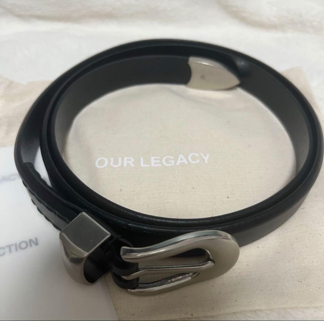 OUR LEGACY メンズ ベルト BELT 2CM BK M90 M80