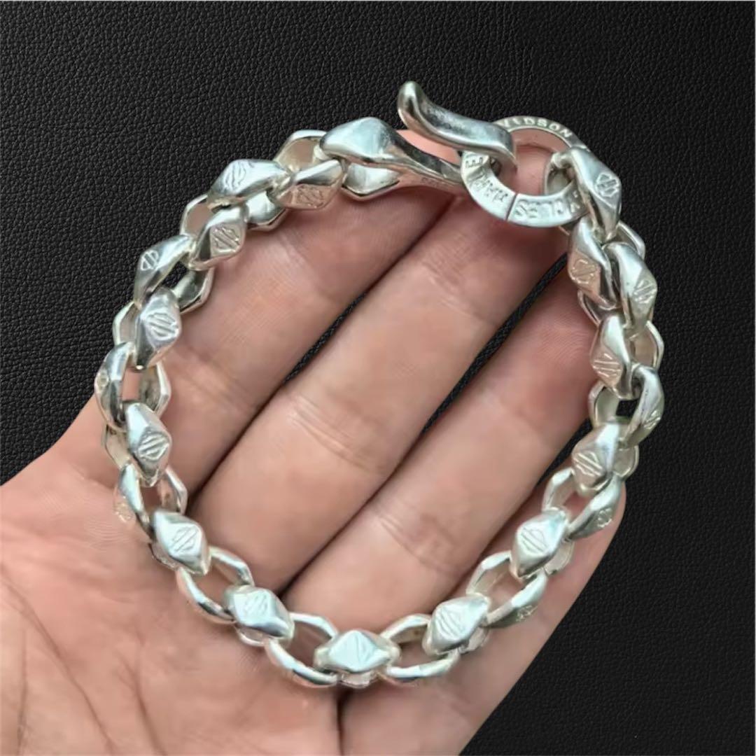 3点セット　S925刻印　ヴィンテージ チェーン　ブレスレット　重厚感　レトロ