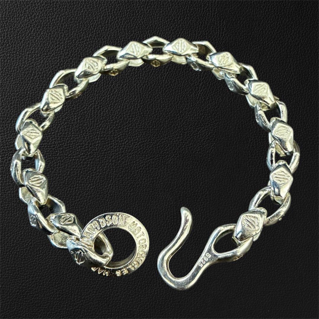 3点セット　S925刻印　ヴィンテージ チェーン　ブレスレット　重厚感　レトロ