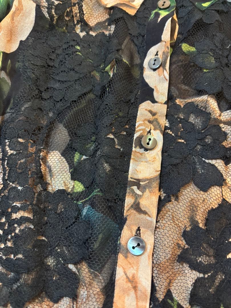 あ*す様 【DOLCE &GABBANA】美品！ブラウス　フラワープリント　レー