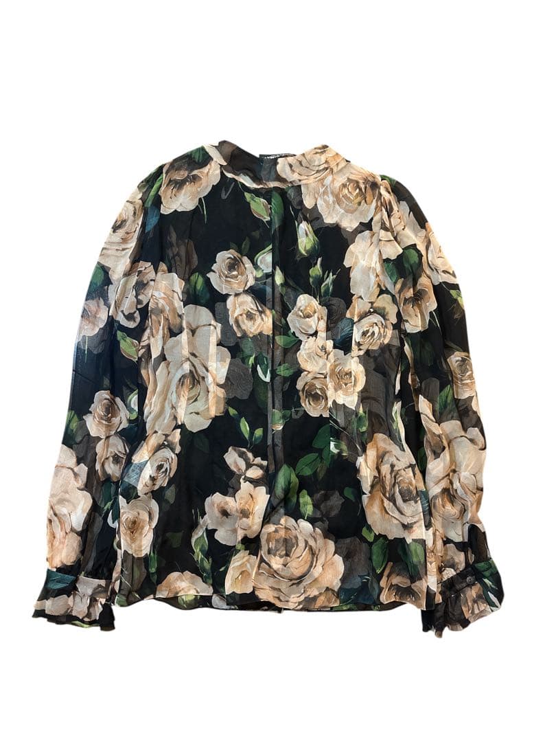 あ*す様 【DOLCE &GABBANA】美品！ブラウス　フラワープリント　レー