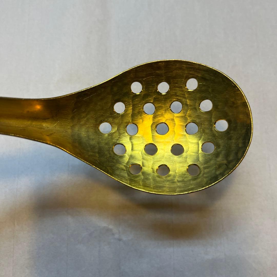 有次　真鍮穴あきスプーン2本