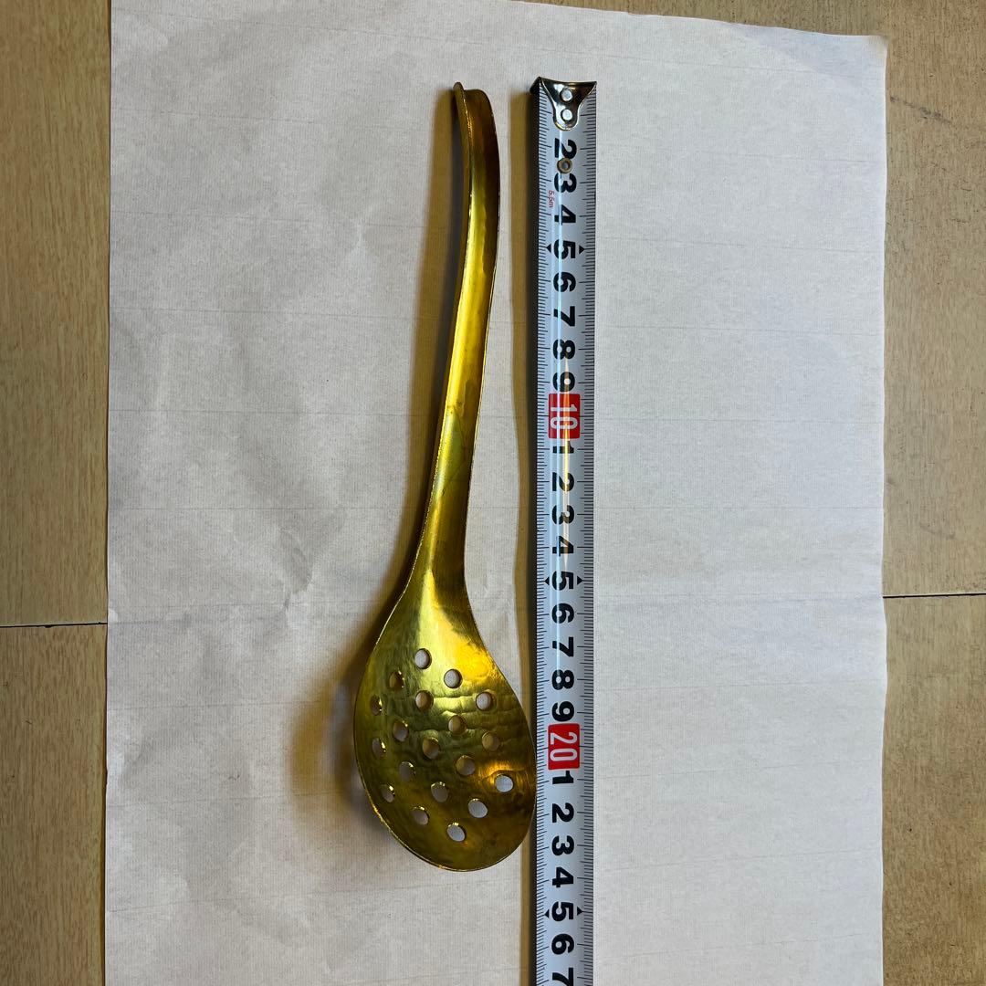 有次　真鍮穴あきスプーン2本