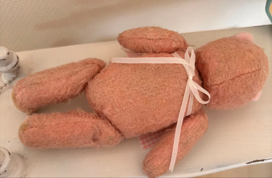 週末限定　ピンク　ʕ•ᴥ•ʔ アンティークベア　ミニベア　ヴィンテージ