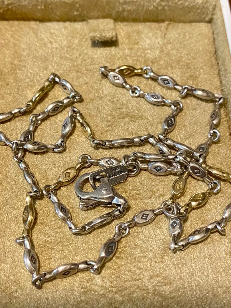 LION HEART【K18×SV925】 “HOWL”オーバルデザインチェーン