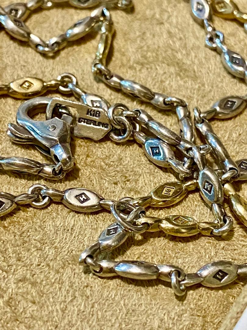 LION HEART【K18×SV925】 “HOWL”オーバルデザインチェーン