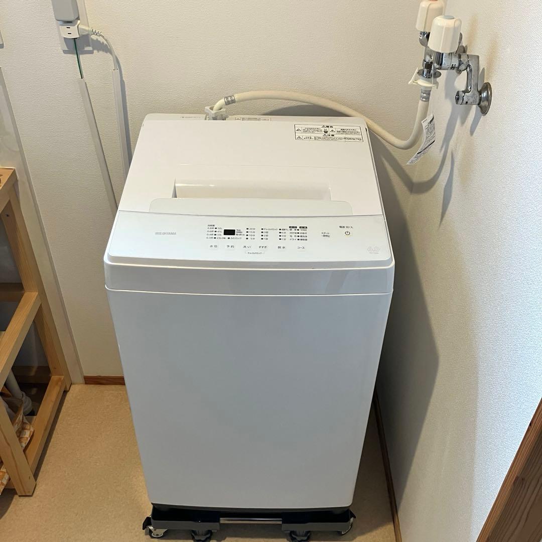縦型洗濯機 アイリスオーヤマ IAW-T604E 6.0kg ホワイト 本体