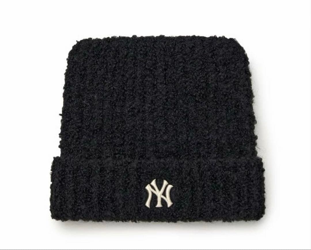 MLB 韓国限定　韓国　人気　aespa エスパ　カリナ　猫耳　ニット帽　黒