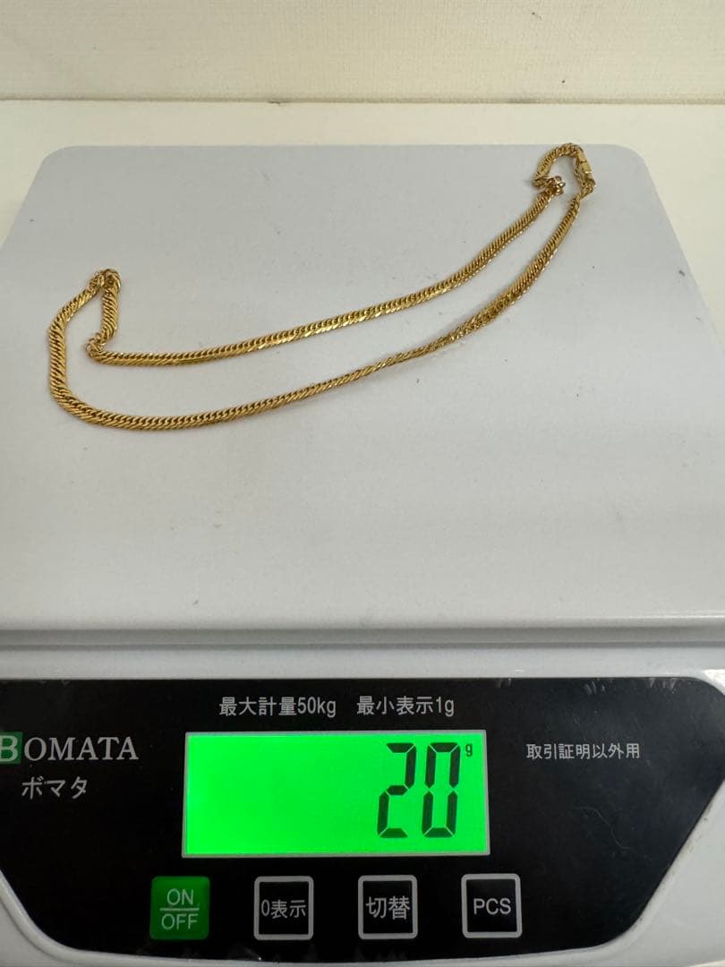 K18 喜平ネックレス 12面トリプル Mカット 20g 50cm 本物保証