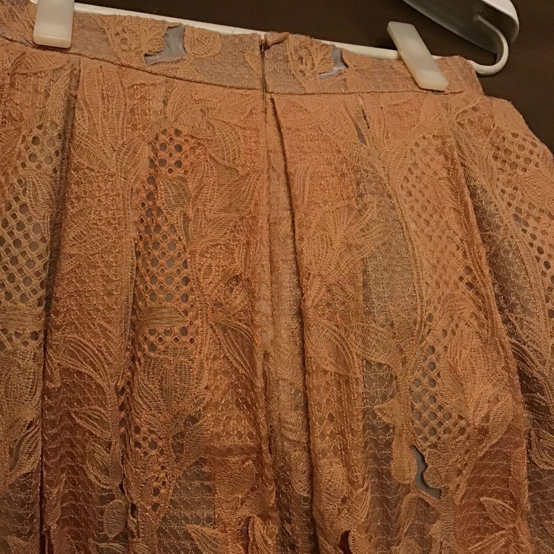 ebure エブール シルクレース　ロングスカート　36