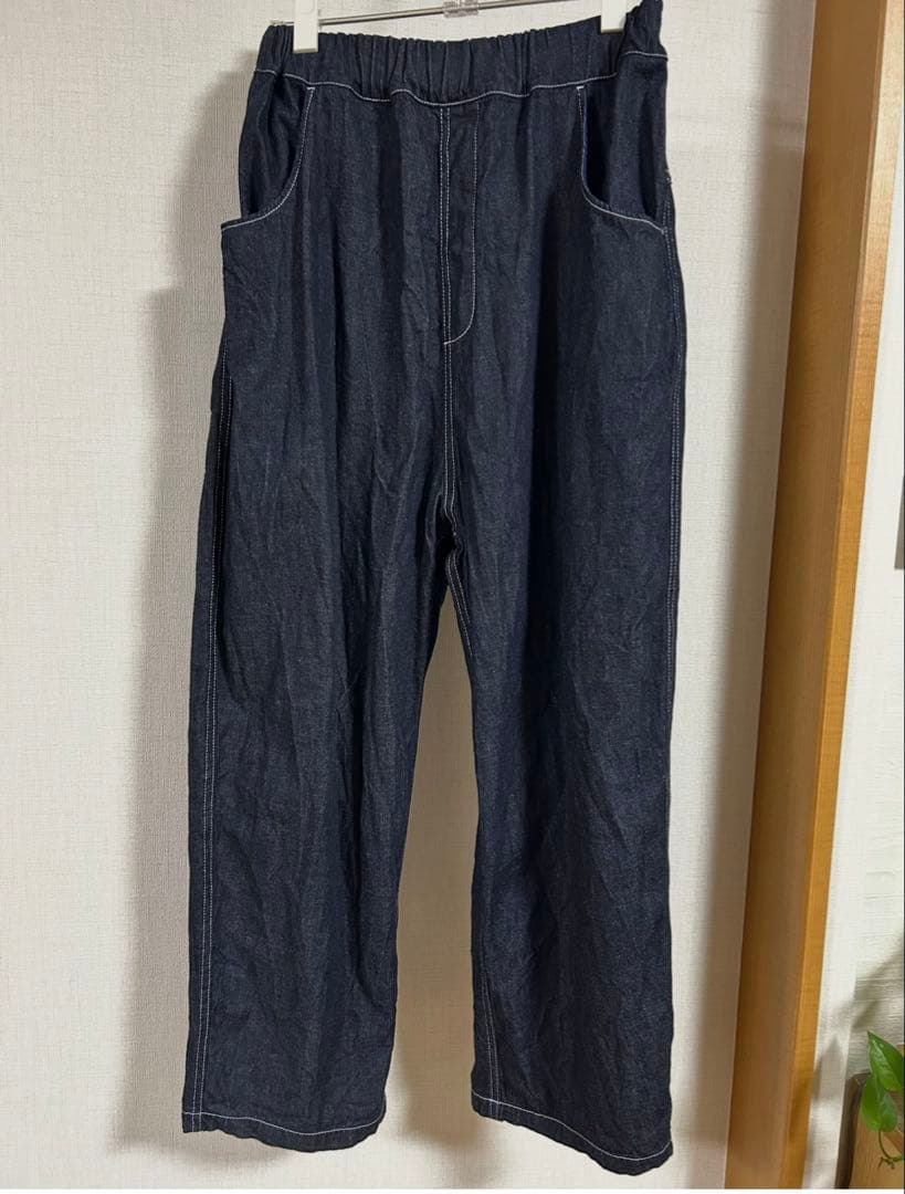 NARU(ナル)スマート見えデニム　美品　インディゴ2点おまとめ