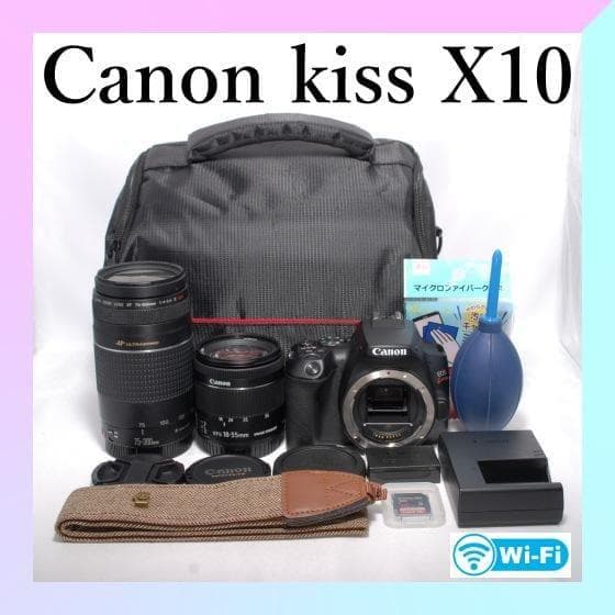 ✨Canon Kiss X10✨Wレンズ✨新品級✨軽量モデル✨一眼レフ