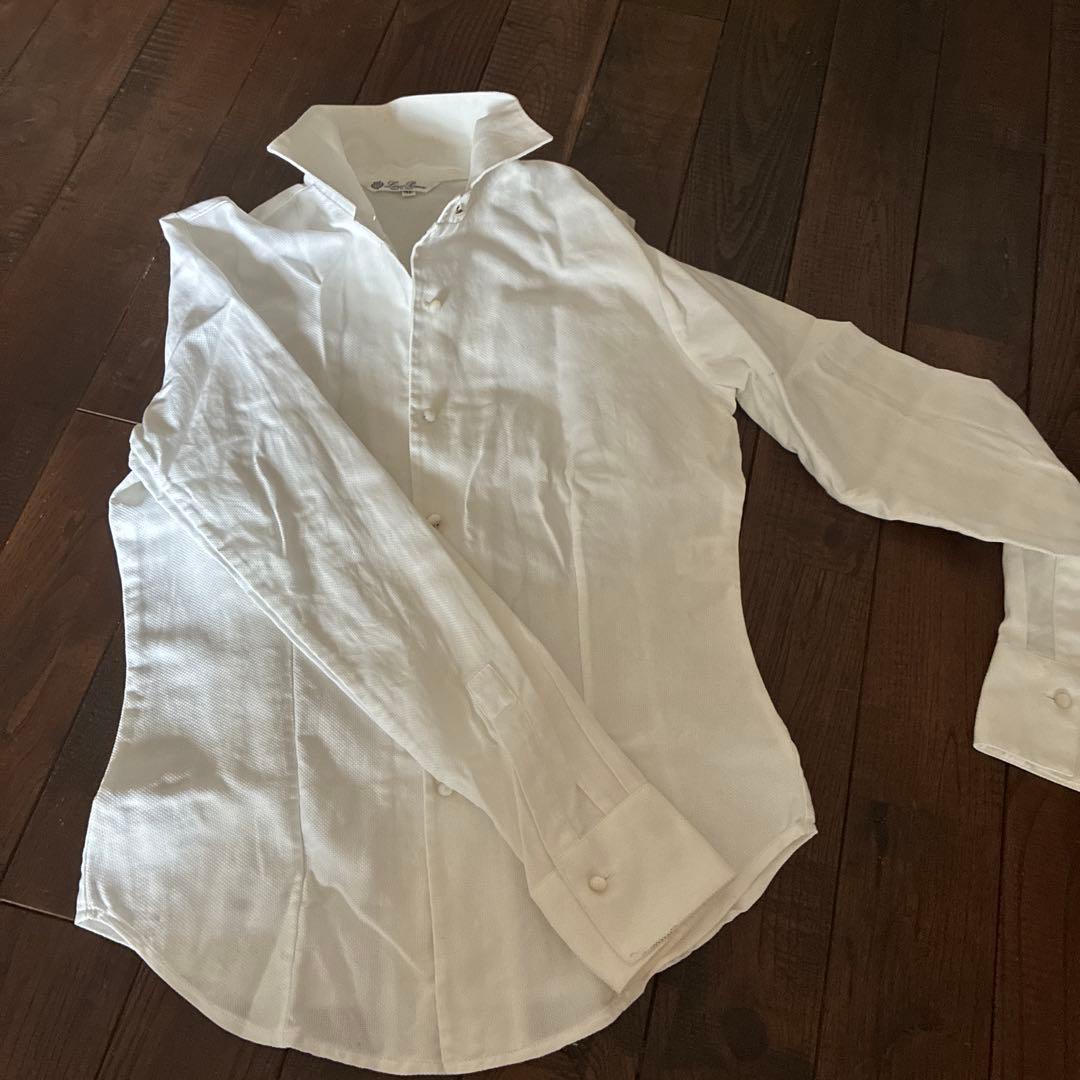 イタリア　ロロピアーナコットンシャツ　42