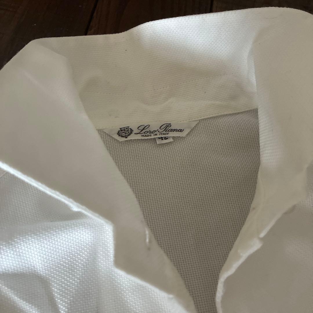 イタリア　ロロピアーナコットンシャツ　42