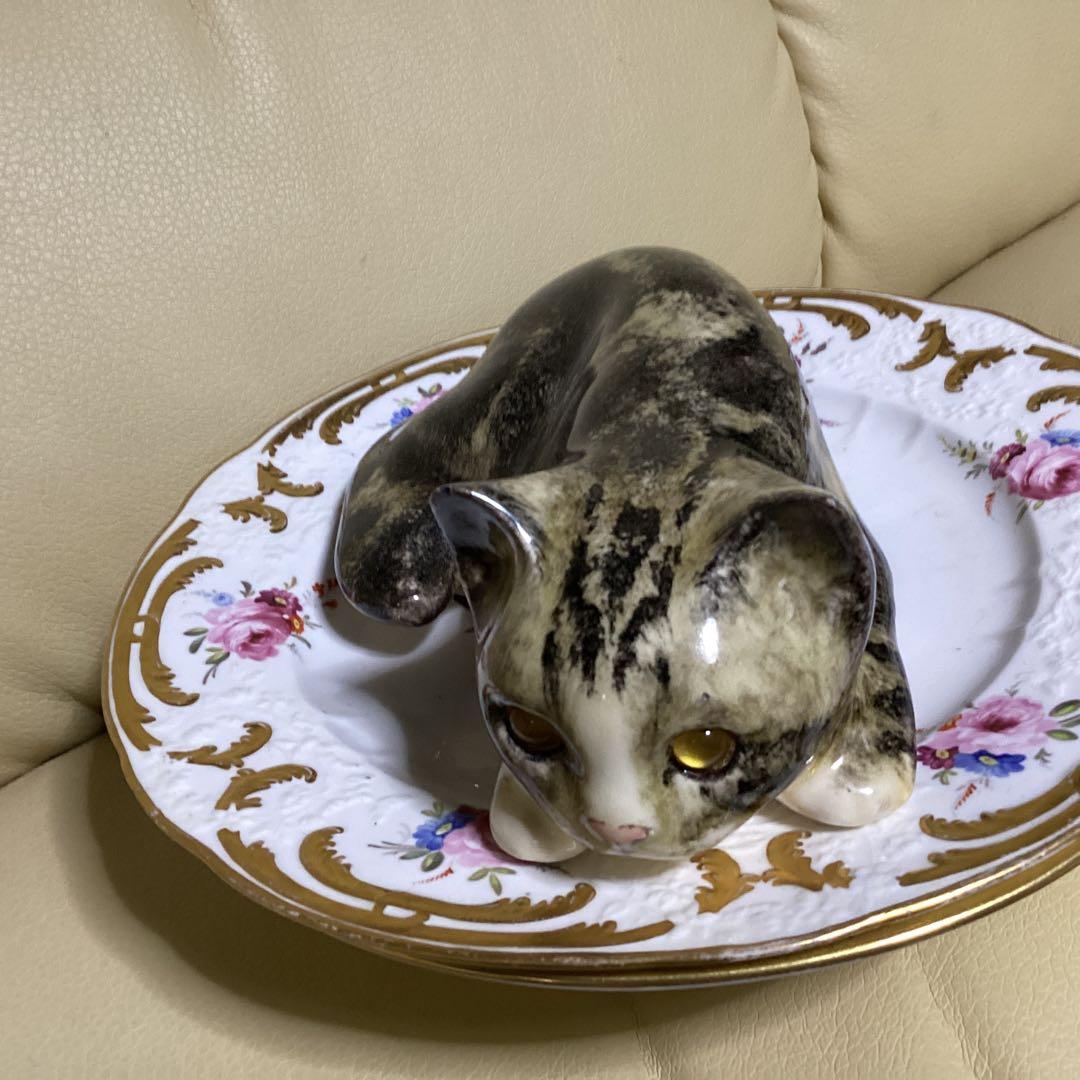 猫の置物 ウインスタンレイキャット￼No.7 机の上に飾ると見上げてくる最終価格