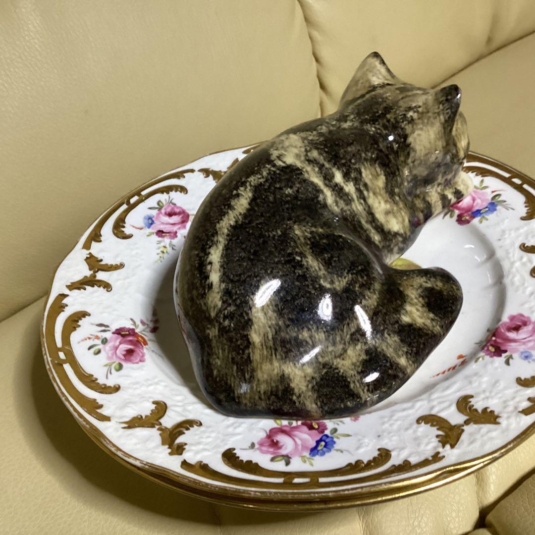猫の置物 ウインスタンレイキャット￼No.7 机の上に飾ると見上げてくる最終価格
