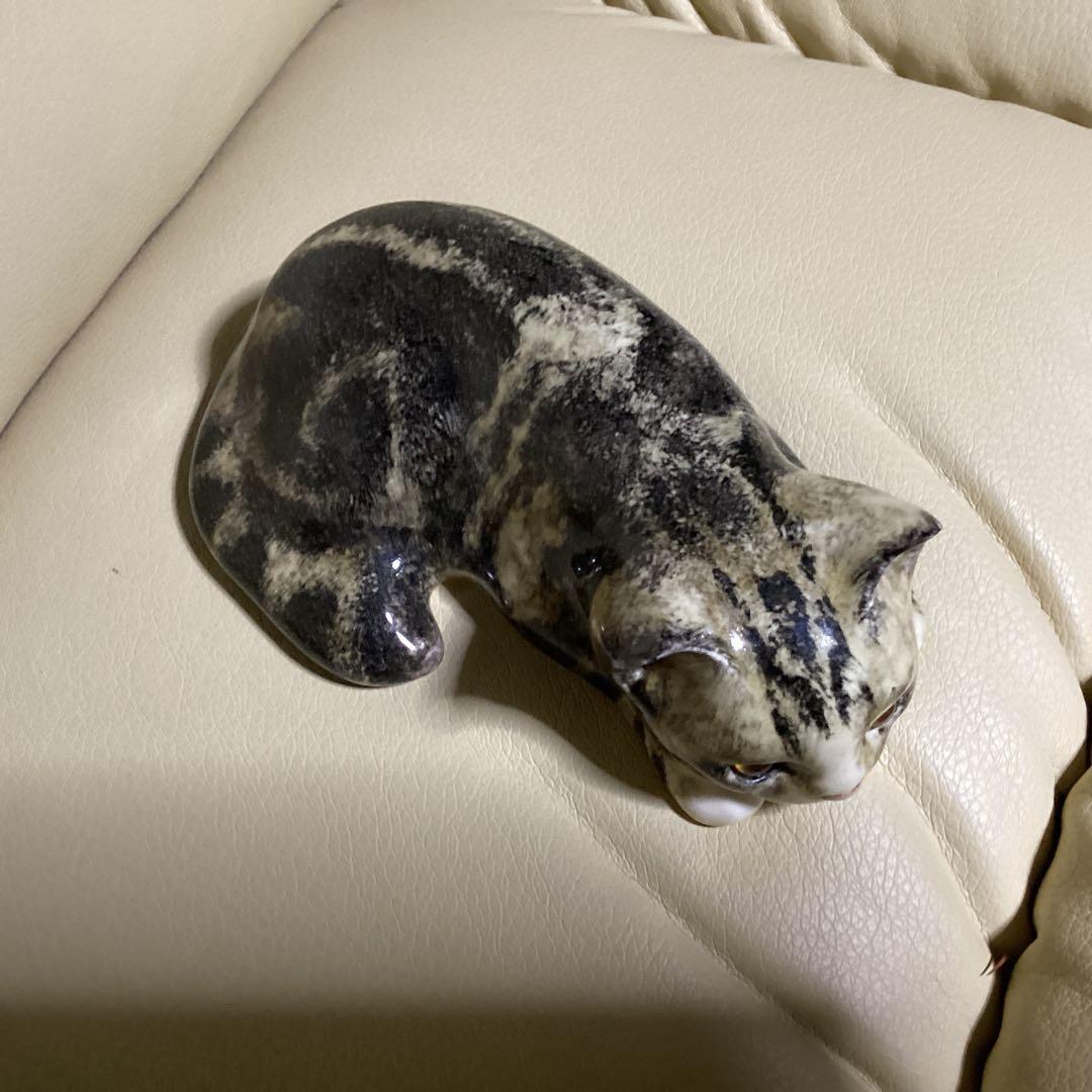 猫の置物 ウインスタンレイキャット￼No.7 机の上に飾ると見上げてくる最終価格