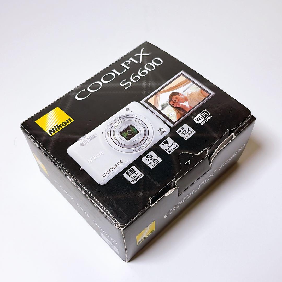 ニコン COOLPIX S6600 WH ホワイト クールピクス Wi-Fi