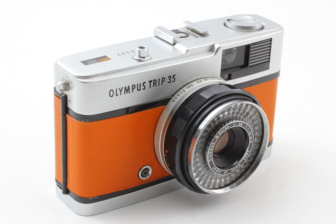 【美品 整備済】黄土色 オリンパス トリップ35 フィルムカメラ #1074