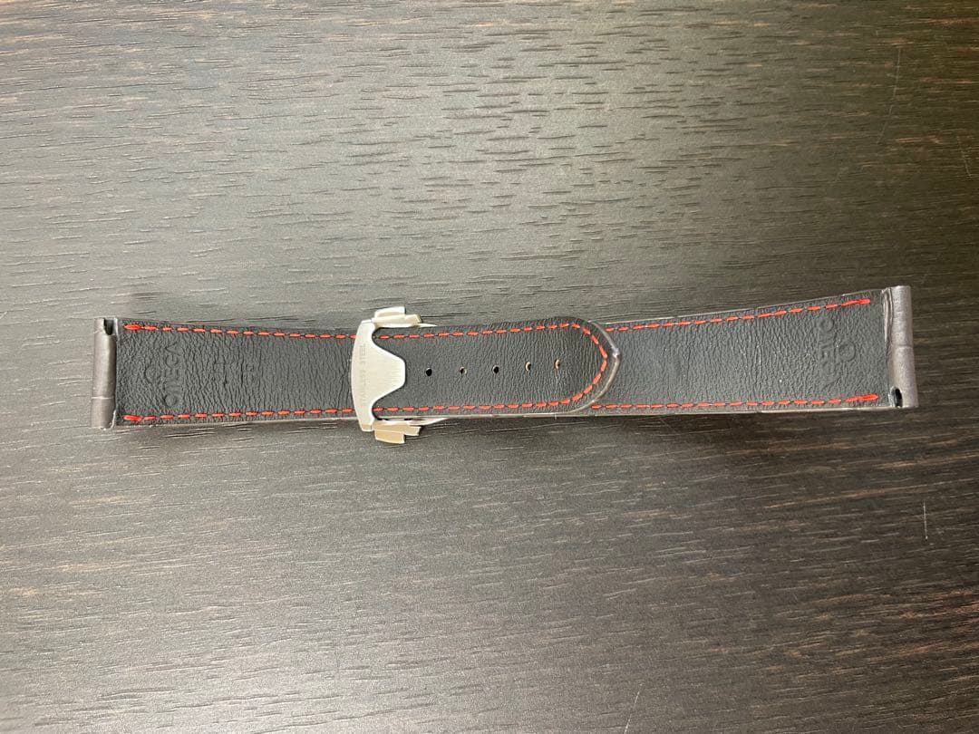 オメガ 純正グレーアリゲーターレザーストラップ＋フォールデイングクラスプのセット