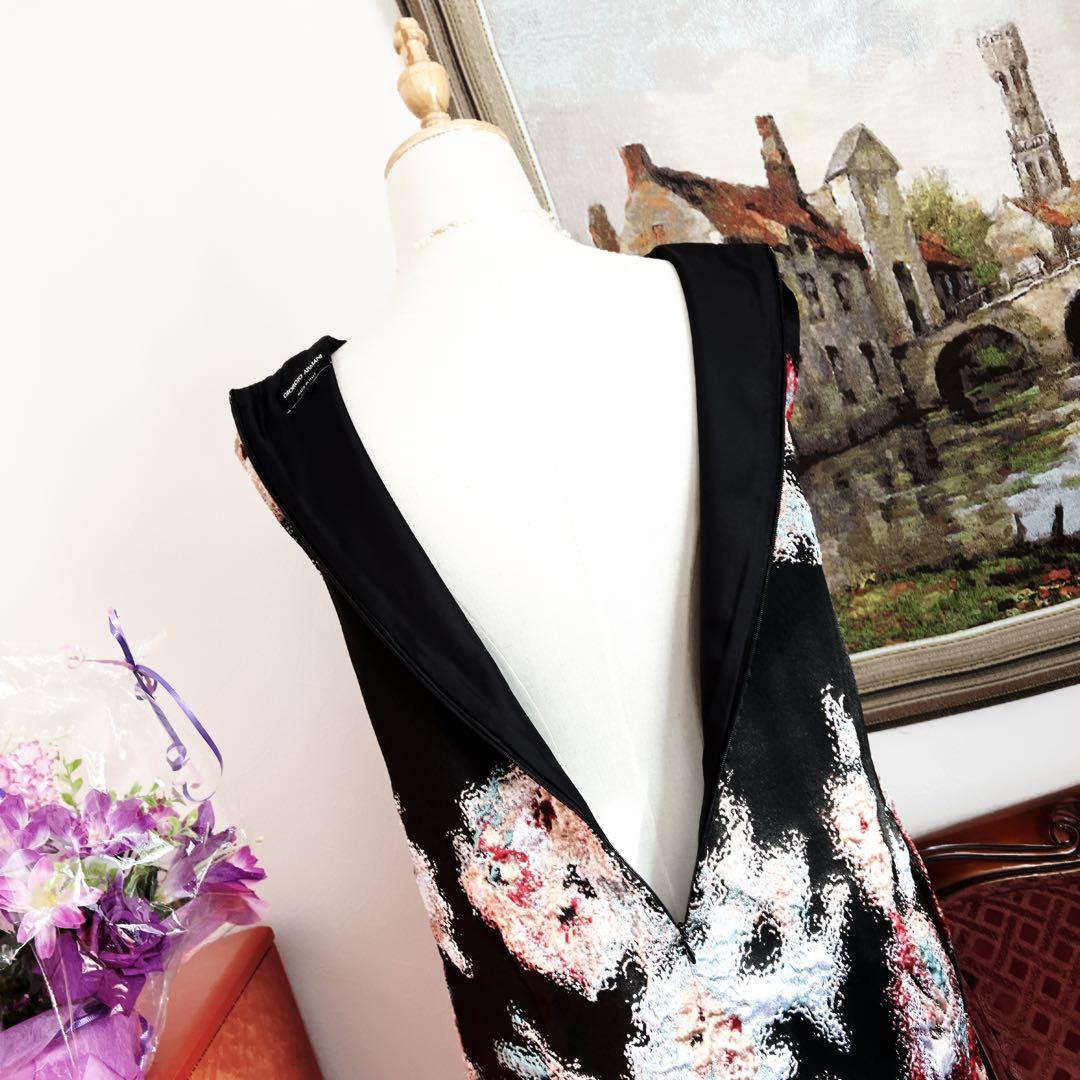 未使用　GIORGIOARMANI アルマーニ　フラワージャカード ワンピース