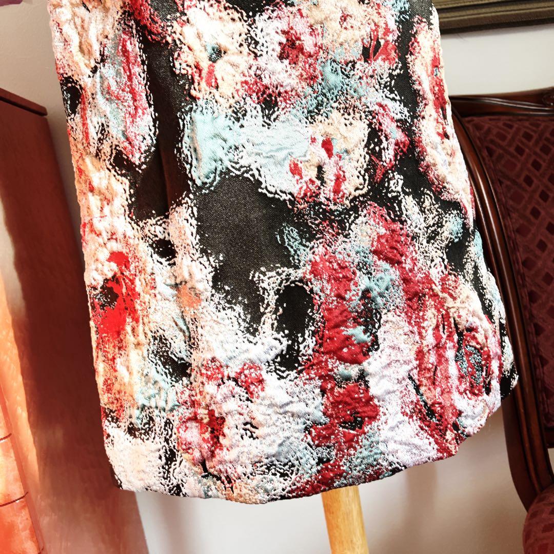 未使用　GIORGIOARMANI アルマーニ　フラワージャカード ワンピース