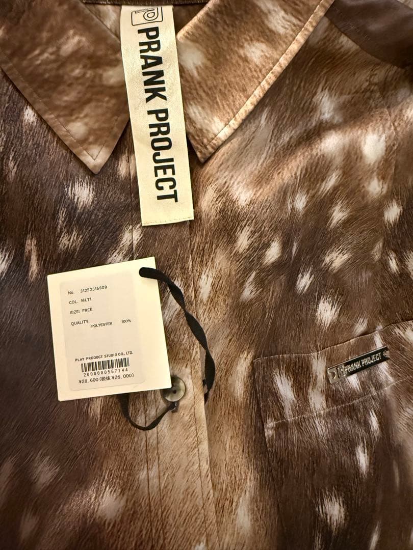 新品 PRANK PROJECT バンビプリントオーバーシャツ