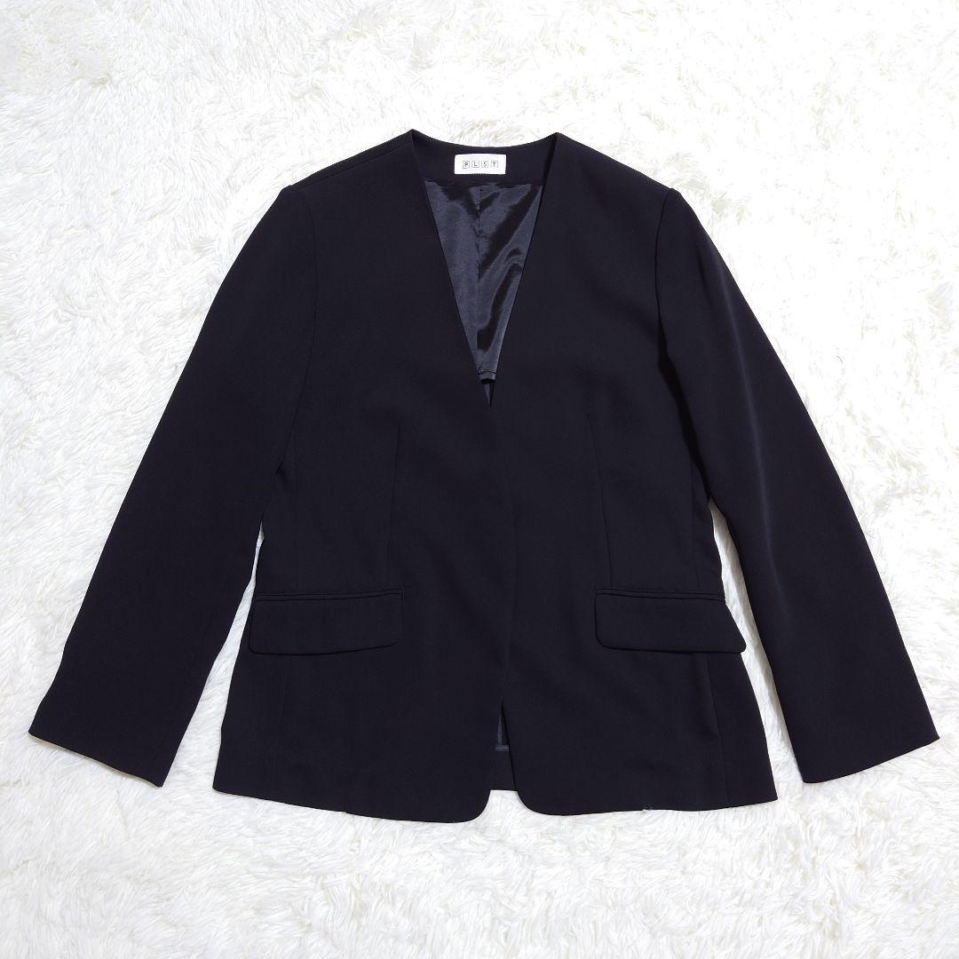 ✩美品✩ PLST プラステ　ノーカラー　セットアップ 洗える 上M下S