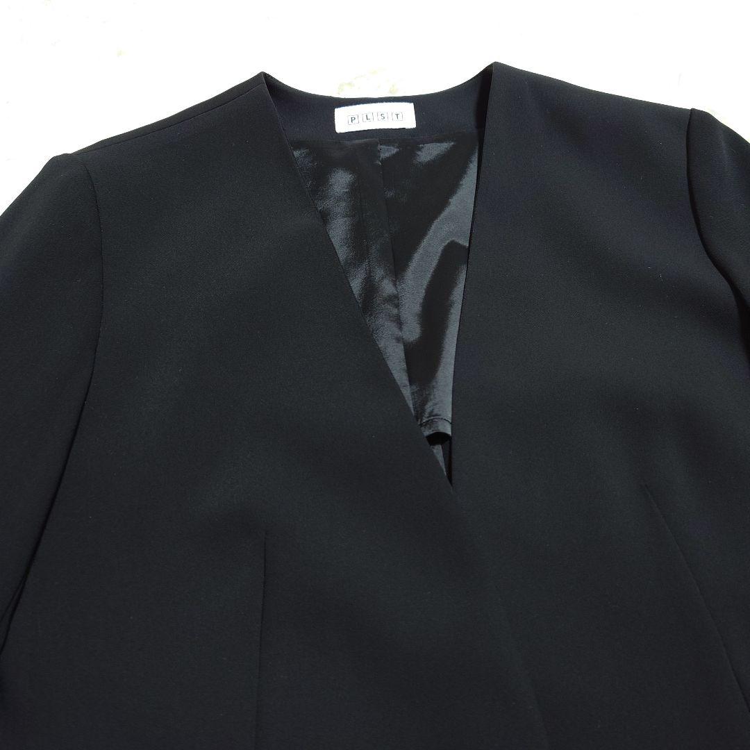 ✩美品✩ PLST プラステ　ノーカラー　セットアップ 洗える 上M下S