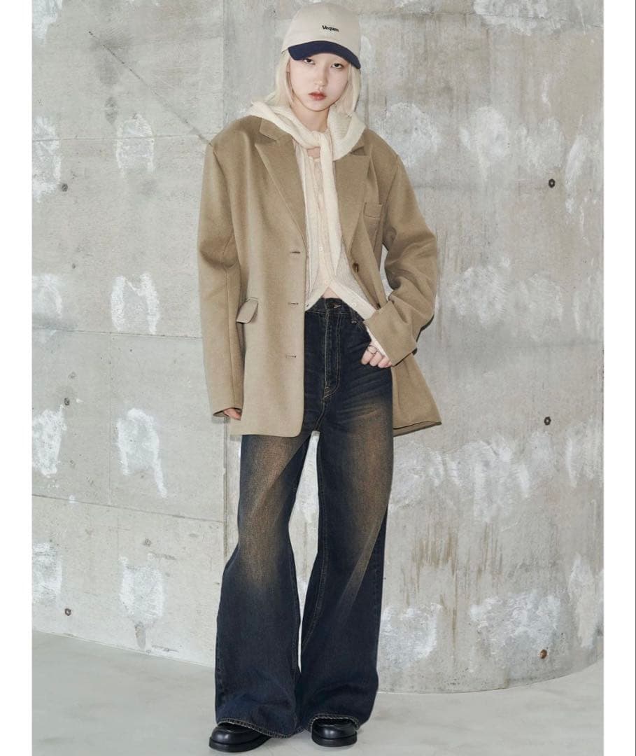 【VEQUM】RIM WIDE JEANS