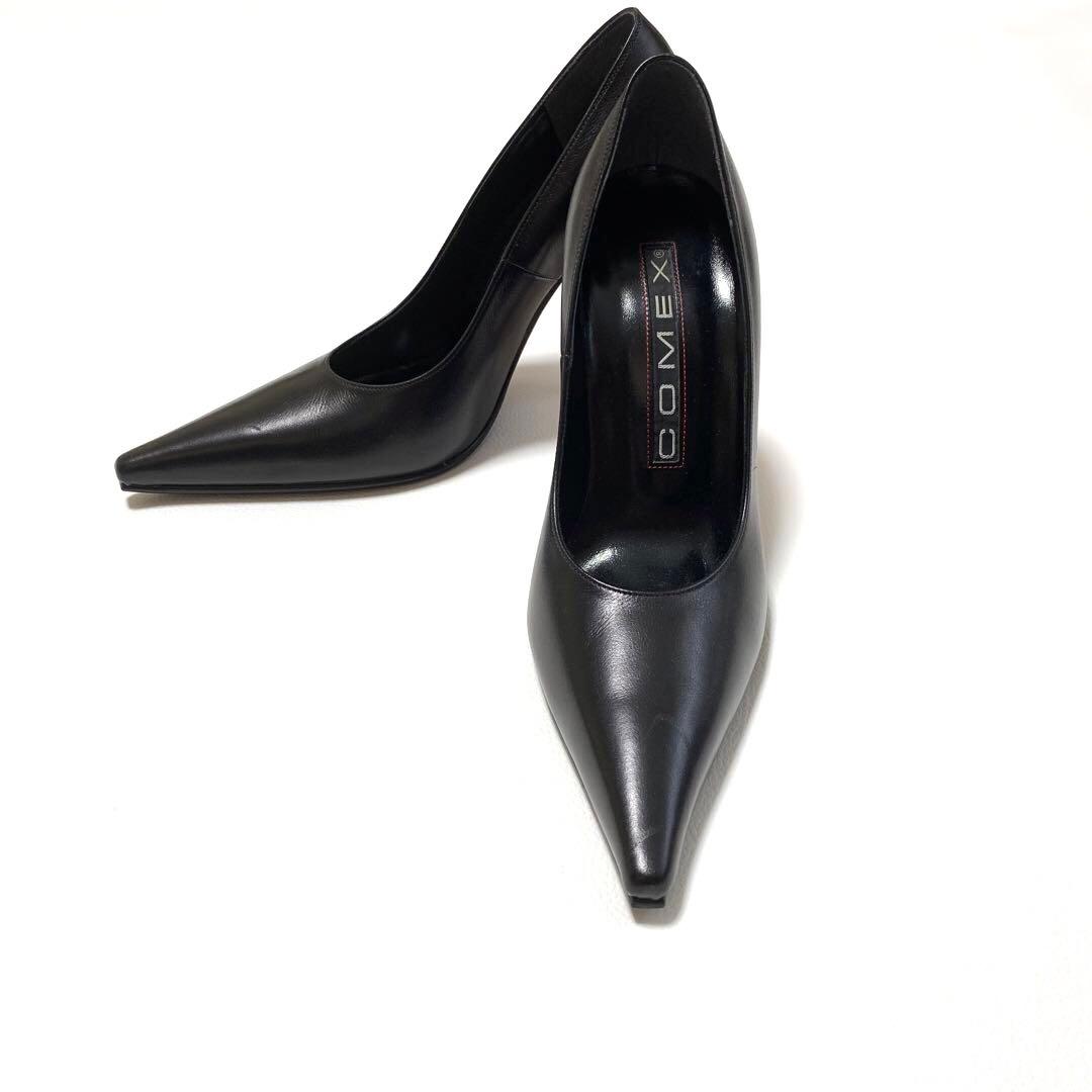 COMEX ポインテッドトゥ 本革 レザー ハイヒール 23cm