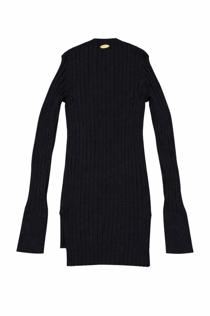 【極美品】MUSE Deuxieme Classe シルク混リブニット ブラック