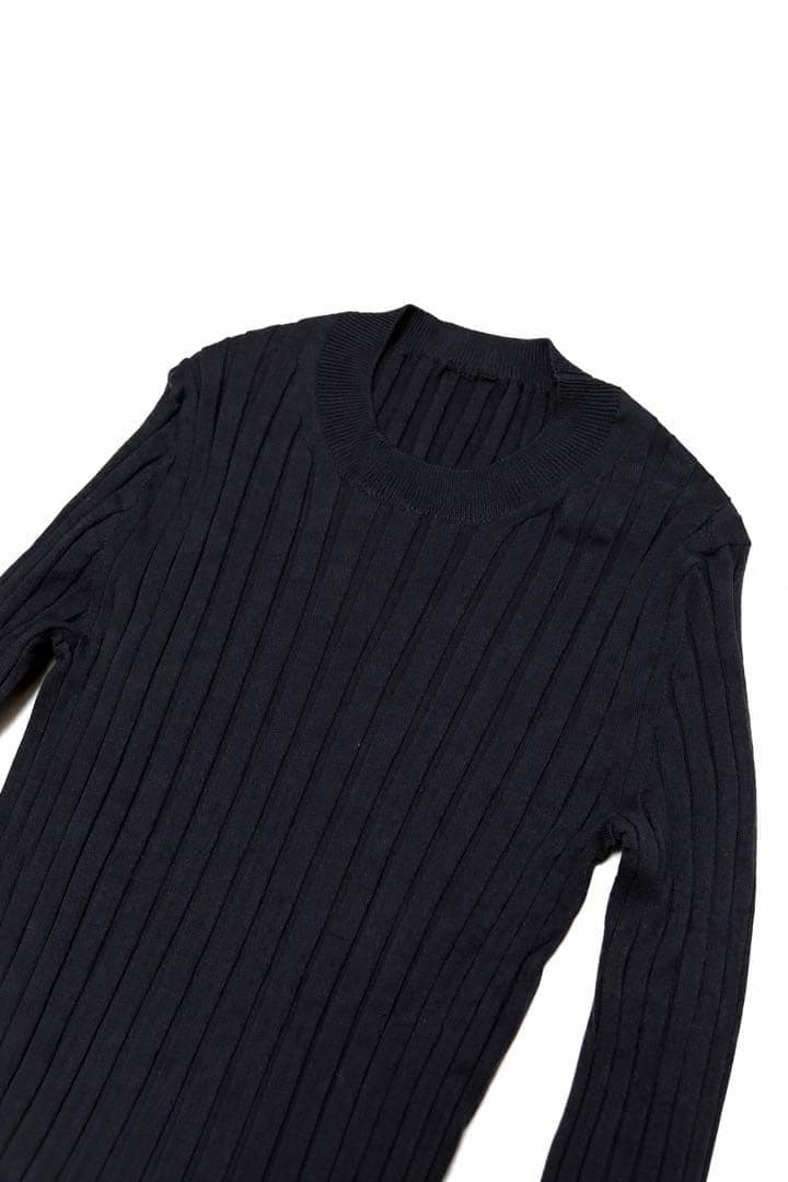 【極美品】MUSE Deuxieme Classe シルク混リブニット ブラック
