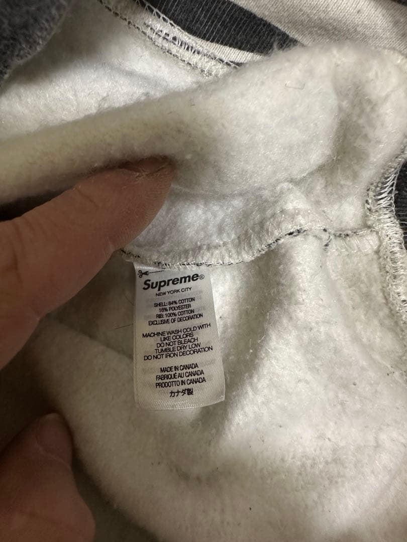 し*ま様 Supreme ゼブラ柄　クルーネック トレーナー　サイズL