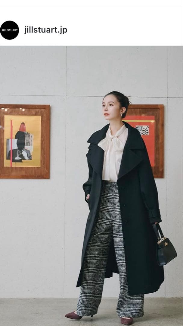 【最終価格】JILLSTUART ダブルビーバーロングコート　ブラック